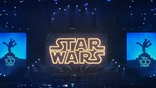 DISNEY 100 in CONCERT  STAR WARS MEDLEY  Live Orchestra Paris La Défense Arena  12112023 [upl. by Firestone]