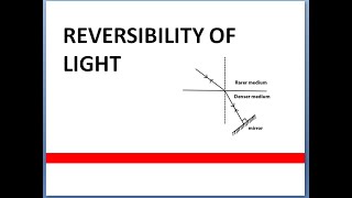 Reversibility of light  Class 10 [upl. by Alyose]