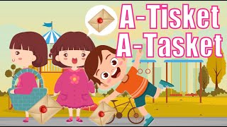 A Tisket A Tasket with lyrics  Sing with little kids  Classic Kids Song  Preschool English [upl. by Ahsienak]