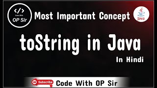 What is toString in java in Hindi codewithopsirplacementadda [upl. by Specht]