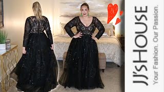 PROM DRESS JJs House Plus Size Try On Haul [upl. by Niuqauj]