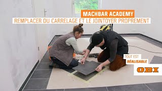 Remplacer du carrelage et le jointoyer proprement  OBI [upl. by Eeneg]