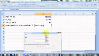 Billån Beregning Excel Regneark Nem Guide [upl. by Yhtommit785]