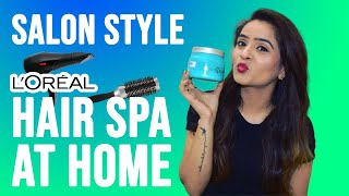 Hair Spa Salon Style at Home in Easy Steps  Loreal Hair Spa [upl. by Ykroc]