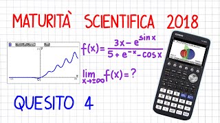 MATURITÀ SCIENTIFICA 2018  QUESITO 4 Con Calc Grafica CASIO FXCG50  MU45  CG520 [upl. by Zeret378]