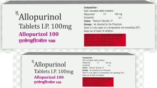 Allopurizol 100 Tablets Allopurinol Tablets IP 100mg [upl. by Aviva685]