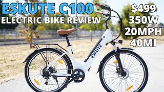 379 Eskute C100 Commuter Step Through EBike  Unboxing Assembly Programming Test Ride Review [upl. by Avera]