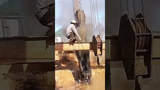 Piling process of river course cofferdam [upl. by Pauly673]