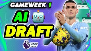 AI BUILDS THE BEST FPL DRAFT 🤖  100 AI RATING  Fantasy Premier League 202425 [upl. by Reisch531]