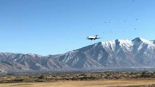 SkyWest Airlines SKW4972 Mitsubishi CRJ701ER N741EV Arriving at Provo PVU from Dallas DFW [upl. by Dahaf]