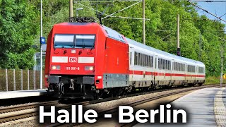 Lokführer Dashcam – InterCity 1174  Halle  Bitterfeld  Berlin  4K Führerstandsmitfahrt BR 101 [upl. by Luann845]