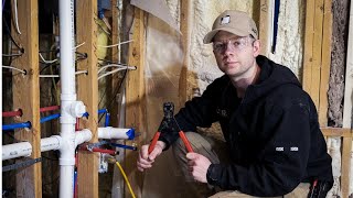 How To Plumb a Bathroom With One Vent Two Sinks Toilet and Tubshower [upl. by Eisse607]