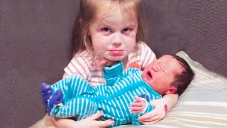 Laugh Out Loud with These Funny Newborn and Sibling Moments [upl. by Ayaet]