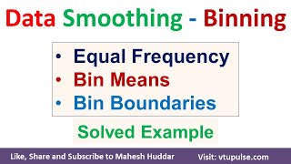 Data Smoothing Methods  Equal Frequency Bin  Bin Mean  Bin Boundary Data Mining by Mahesh Huddar [upl. by Rae]