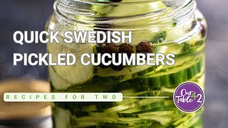 Easy Swedish Quick Pickled Cucumbers  5 ingredient Quick Pickled Cucumbers [upl. by Kayley]