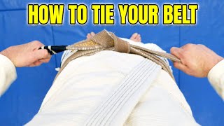 How to Tie Your Jiu Jitsu Belt POV [upl. by Alleda915]