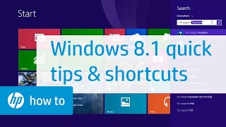 Windows 81 Quick Tips and Shortcuts for HP Computers  HP Computers  HP [upl. by Ahsoek]