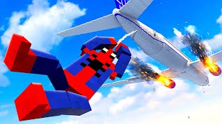 SPIDERMAN Tries to Survive Plane Crash  Teardown Mods Gameplay [upl. by Enimasaj874]