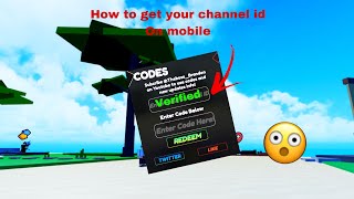 How To Get Channel Id in One Fruit Simulator on mobile  reuploaded [upl. by Oettam961]