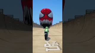 SUPER MOTO na MEGA RAMPA do HOMEM ARANHA de 4 BRAÇOS no GTA 5  shorts [upl. by Aihsel]