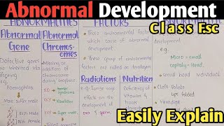 Abnormal Development Fully Explained  Teratology  Teratogens  Class 12 Biology UrduHindi [upl. by Adni]