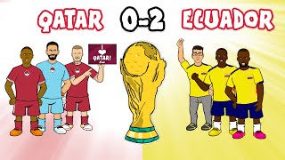 🏆QATAR 02 ECUADOR🏆 World Cup 2022 Highlights Goals Valencia [upl. by Auqeenwahs]