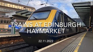 Trains at Edinburgh Haymarket 22112022 [upl. by Rory566]