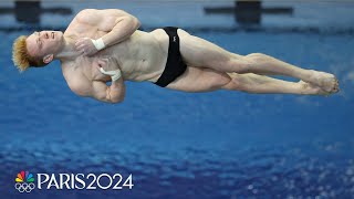 Andrew Capobianco wins mens 3m springboard final clinches Paris berth  NBC Sports [upl. by Yrhcaz]