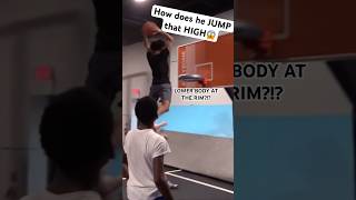 DUNKING on 10FT with a TRAMPOLINE😱 basketball dunk fyp [upl. by Aidas]