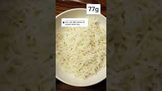 What 100 Calories of Cooked White Rice Looks Like [upl. by Montana]