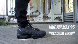 NIKE AIR MAX 95  quotSTADIUM GREYCARBONquot UNBOXING REVIEW  ON FOOT [upl. by Kwok]