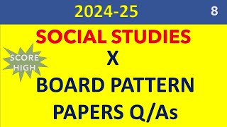 306  PAPER 8 CLASS X SOCIAL STUDIES BOARD PATTERN  SOCIAL STUDIES PAPER FOR CLASS 10 BOARD 202425 [upl. by Rugg]