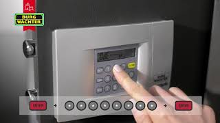 Changing the user code  BurgWachter PointSafe Version E Lock [upl. by Rex]