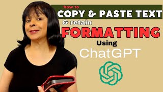 ChatGPT How to Copy amp Paste text from ChatGPT and retain the formatting [upl. by Catharina]