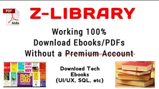 How to Download EbooksPDF from ZLibrary for Free Without a Premium Account  Download Tech Books [upl. by Audwin]