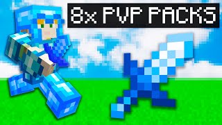 TOP 5 MCPE 8x PVP TEXTURE PACKS 119  FPS BOOST Minecraft Bedrock [upl. by Weslee]