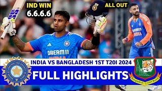 India Vs Bangladesh 1st T20 2024 Full Highlights  IND VS BAN [upl. by Nevur]