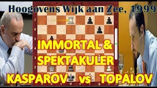 Partai Spektakuler amp Immortal Akhir Abad 20  Kasparov vs Topalov  Wijk Aan Zee 1999 [upl. by Adrian]