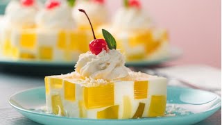 Gelatina mosaico de piña colada [upl. by Etnuaed]