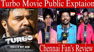 Turbo Movie Public Opinion  Mammootty Turbo Chennai fans review  Turbo Review in Tamil [upl. by Salas]