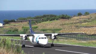 Dash 8 Q200 Landing on Corvo island [upl. by Verne541]