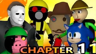 PIGGY VS BALDI amp SONIC chapter 11 roblox game horror animation [upl. by Gusella]