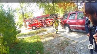 Bodycam shows Sterling Heights officer save man from house fire [upl. by Yrreb]