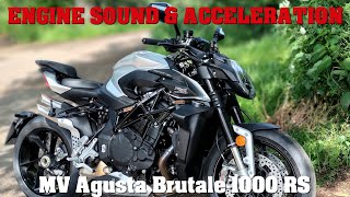 MV Agusta Brutale 1000 RS  Exhaust Sound amp acceleration [upl. by Katherina]