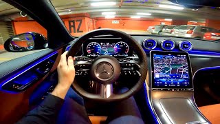 NEW Mercedes CCLASS 2023  NIGHT POV test drive PURE DRIVING C 300 4MATIC [upl. by Arty161]