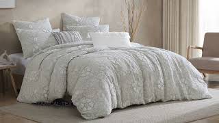 NEUTRAL TEXTURED amp TUFTED JACQUARD COMFORTER SET [upl. by Bebe]