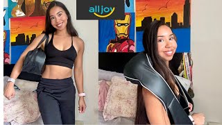 ALLJOY UShape Shiatsu Back Neck And Shoulder Massager With Heat Review [upl. by Parhe]