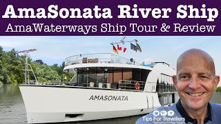 AmaWaterways AmaSonata European River Cruise Ship Tour And Review [upl. by Annora]