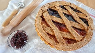 CROSTATA DI PASTA FROLLA INTEGRALE SENZA ZUCCHERO AGGIUNTO  Ricetta con Stevia [upl. by Lenoyl]