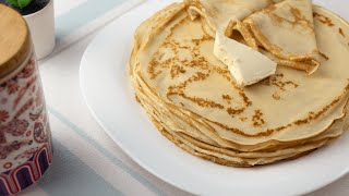 How to Make Blinis Russian Blinis Recipe  Super thin Russian pancakes blinis [upl. by Rainie177]